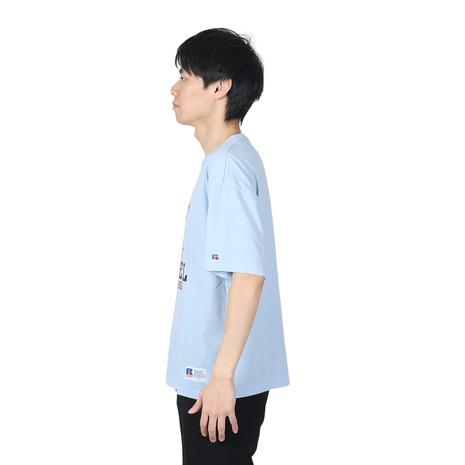 ラッセル（RUSSELL）（メンズ）30S/-アイスホッケー ベア 半袖Tシャツ RBM24S0017 BLU｜supersportsxebio｜03