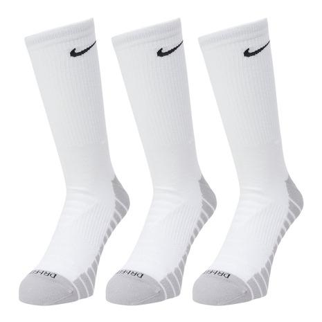 ナイキ メンズ バスケットボール ソックス 靴下 Nike Everyday Crew Basketball Socks - 3 Pack - White/Grey/Black NIKE（ナイキ） （メンズ、レディース、キッズ）バスケットボール 3足