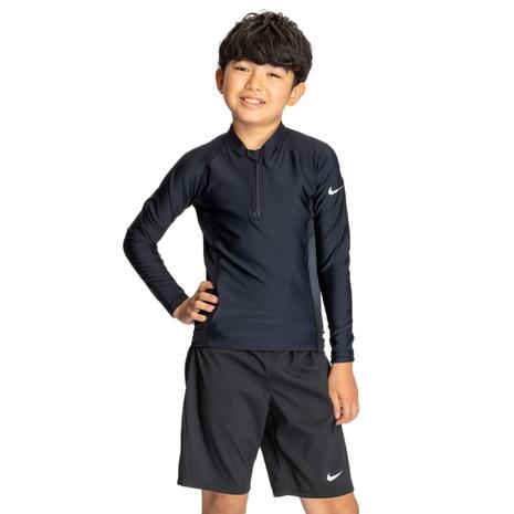 chaisy スイムウェア 100 110 黒 ブラック キッズ 試着のみ NIKE（ナイキ） （キッズ）水着 ジュニア 長袖ショーツセット 1991112