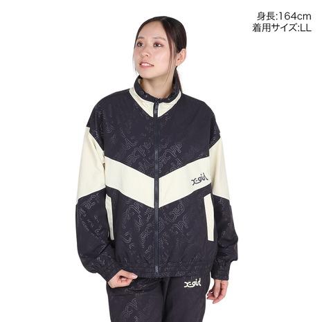 PXG レディース ジャケット ジップアップジャケット 白 黒 X-girl エックスガール（X-gir）（レディース）EMBOSSED WIND UP