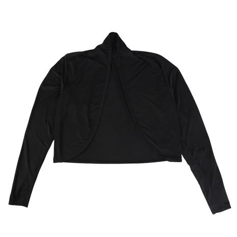 UV&クールひんやりボレロ 黒 SUNF-697798-25 UVカット 紫外線対策 接触冷感 指だし穴 シンプル カジュアル