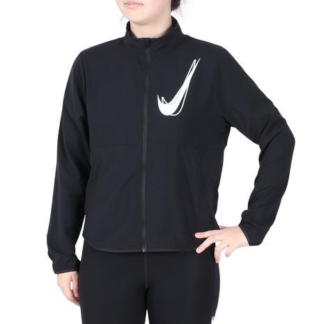 ナイキ NIKE Dri-FIT スウッシュ ランニングジャケット レディース ブラック 黒 スポーツ フィットネス フルジップ ジャケット HJ2229-010 NIKE（ナイキ） （レディース）スウッシュ ドライフィット ランニング