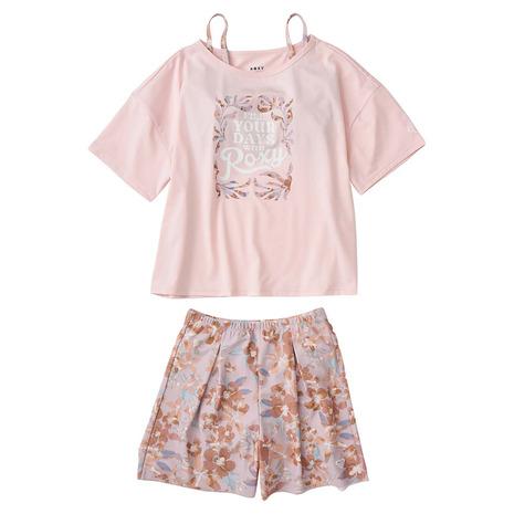 ROXY xsサイズ 小学生女の子 145から150センチぐらい ほぼ新品 格安 ROXY（ロキシー） （キッズ）水着 3点セット ラッシュTシャツ付き