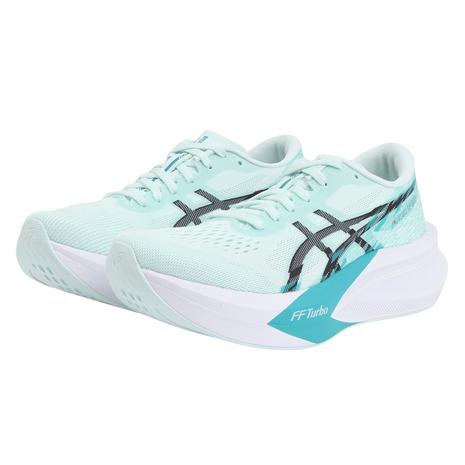 アシックス（ASICS）（レディース）ランニングシューズ トレーニングシューズ 部活 マジックスピード 4 ブルー ブラック 1012B676.400 スニーカー 軽量 の商品画像