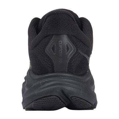 ホカ（HOKA）（メンズ）ランニングシューズ ジョギングシューズ クリフトン 10 ワイド ブラック 1162032-BBLC スニーカー ラン ウォーク 超軽量 クッション性の画像