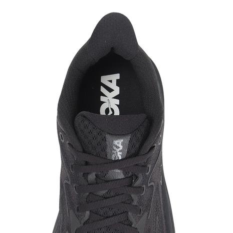 ホカ（HOKA）（メンズ）ランニングシューズ ジョギングシューズ クリフトン 10 ワイド ブラック 1162032-BBLC スニーカー ラン ウォーク 超軽量 クッション性の画像