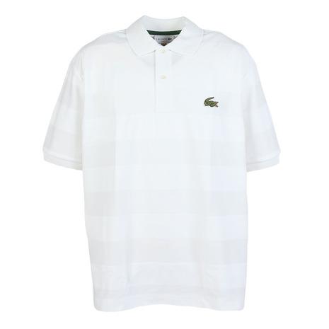 ラコステ(LACOSTE)パイル地切り替え同色ボーダーポロシャツ PH022J-99001(Men’s) LACOSTE（ラコステ） （メンズ）パイル地切り替え同色ボーダー