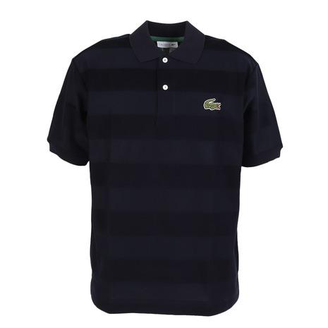 ラコステ(LACOSTE)パイル地切り替え同色ボーダーポロシャツ PH022J-99166(Men’s) LACOSTE（ラコステ） （メンズ）パイル地切り替え同色ボーダー