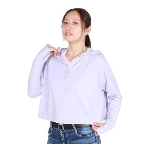 サンブロックラボ 爽璧フェイスガード UVパーカー 紫 92238 日焼け対策 紫外線対策 UVカット 接触冷感 吸水速乾 爽壁