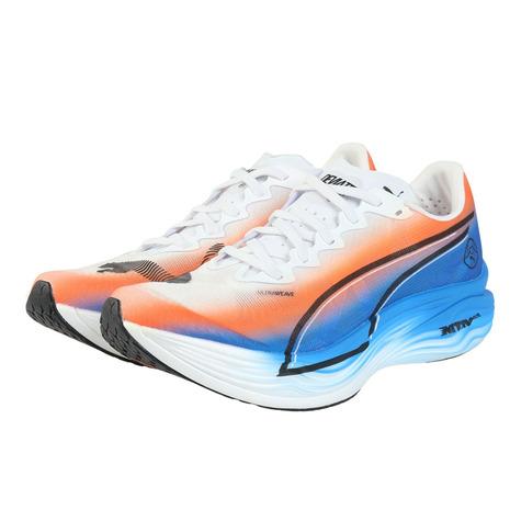 PUMA（プーマ） （メンズ）ランニングシューズ トレーニングシューズ ディヴィエイト ニトロ エリート 3 駅伝 ホワイト ブラック ...