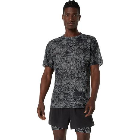 T/Cタイプライター カーブアシンメ SH/シャツ　ライトパープル　エンフォルド ASICS（アシックス） （メンズ）LIMITED METARUN 半袖シャツ 2011D513