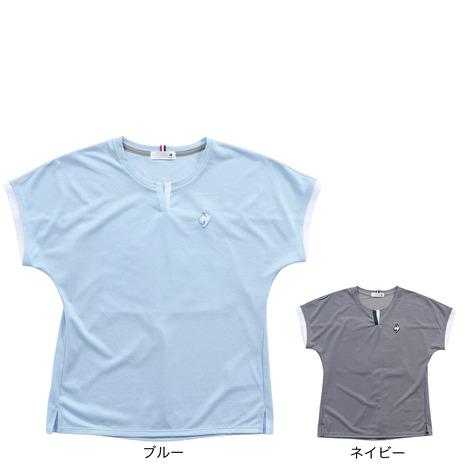未使用　ルコックスポルティフ グラフィック　ゲームシャツ＆スコート　ネイビー　L le coq sportif（ルコックスポルティフ） ルコックスポルティフ
