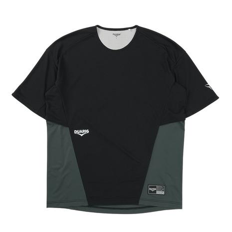 デュアリグ（DUARIG）（メンズ）接触冷感 ひんやりドライプラスクール UV クロスムーブモルフィット 半袖Tシャツ 6S0008-TRCT-863ES BLK | DUARIG