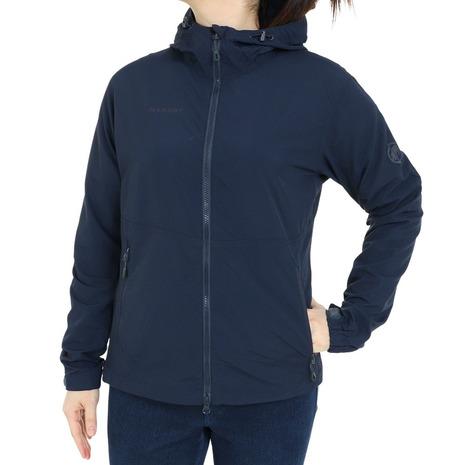 美品 MAMMUT アクティブシェルウィンド長袖パーカー カーキ L MAMMUT