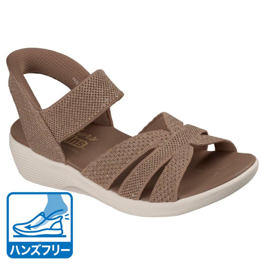 スケッチャーズ　スリップインズ　サンダル　モカ　SKECHERS SKECHERS（スケッチャーズ） （レディース）ストラップサンダル SLIP