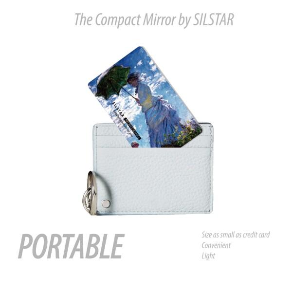 SILSTAR PROFESSIONAL コンパクトカードミラー 割れないアクリル化粧鏡 (Grant Wood_American Gothic) 156｜supiyura｜06