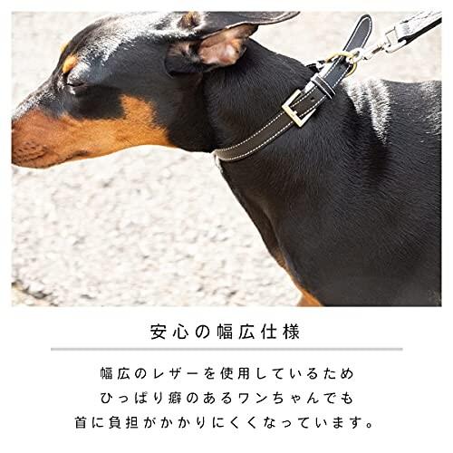 (ラフィカロ) 首輪 犬 小型犬 中型犬 おしゃれ イタリアンレザー 本革 S M 猫 ペット プードル 訓｜supiyura｜03