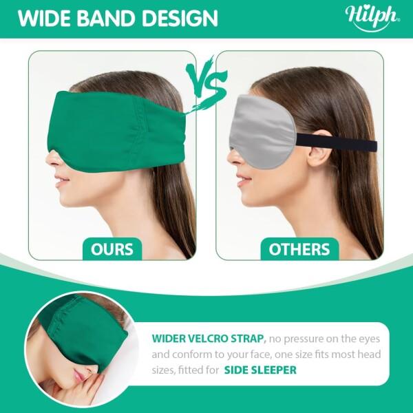 hilphスリープマスク、睡眠のための再利用可能なサテンのアイマスク、調節可能なヘッドバンド｜supiyura｜03