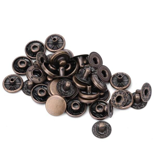 実用的な金属ボタン、取り付けが簡単なジーンズのリベット、服の荷物(bronze, 10mm)｜supiyura｜02