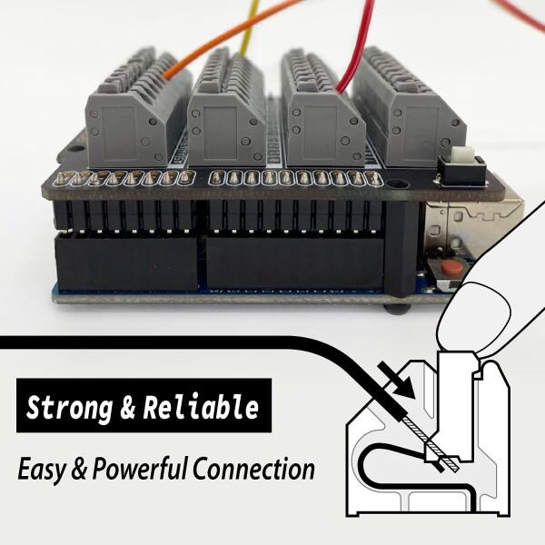 ElectroCookie Unoターミナルブロックシールドキット Arduino Uno R3対応 プッシュインシンプルスプリン｜supiyura｜02