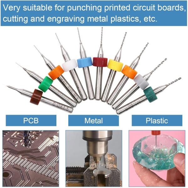 Xiatiaosann PCBマイクロドリルセット0.1mm-3.0mm 極細、超硬、ピンバイス用、ドレメル プリント回路基｜supiyura｜05