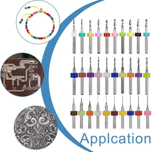 Xiatiaosann PCBマイクロドリルセット0.1mm-3.0mm 極細、超硬、ピンバイス用、ドレメル プリント回路基｜supiyura｜07