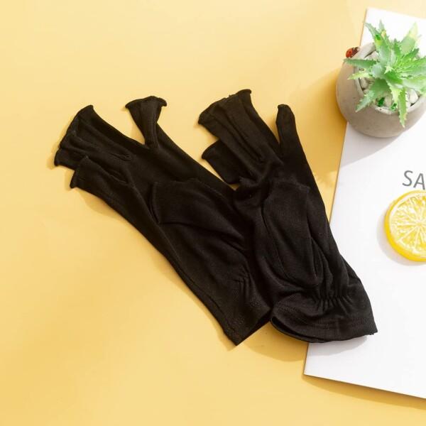 SCOLORKI シルク 手袋 絹100% レディース 紫外線 スマホ対応 手荒れ対策 日焼け防止 ナイトグローブ｜supiyura｜03