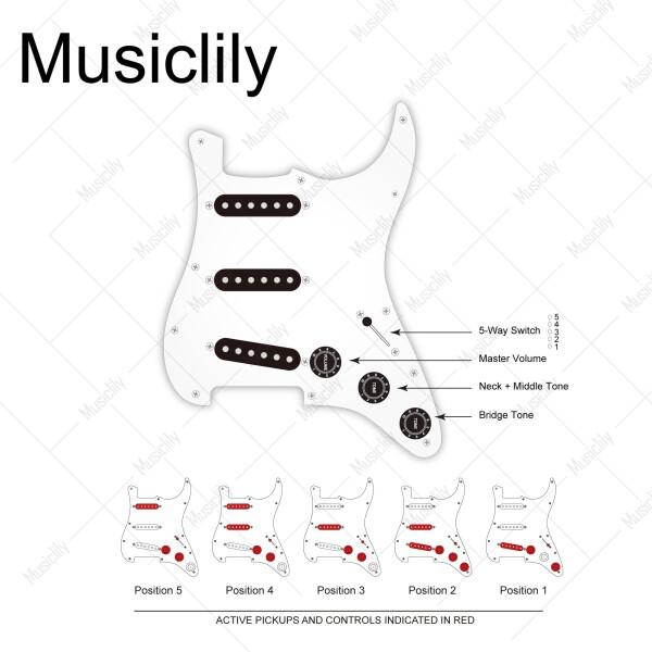 Musiclily Pro ストラトギター配線済みキット インポートStrat SSSエレキギター用 5WAY スイッチとポッ｜supiyura｜04