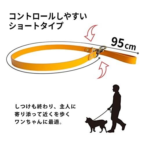 (ラフィカロ) リード 犬 大型犬 中型犬 小型犬 イタリアンレザーを贅沢に使用 厚み4mm 上品な犬｜supiyura｜03