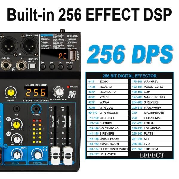 Depusheng BF6+ ポータブル ミニ ミキサー 6 チャンネル Depusheng BF6+ ポータブル ミニ ミキサー 6 チャンネル
