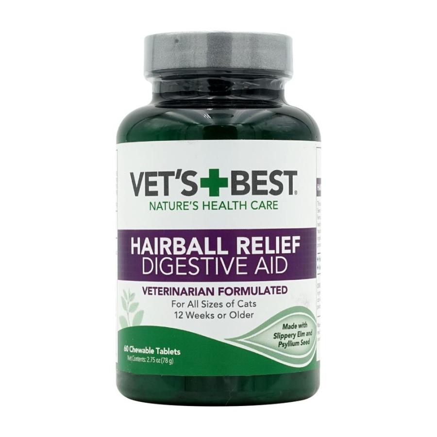 Vet's Best猫用毛玉補助剤、60 チュアブル タブレットHairball Relief Digestive Aid for All