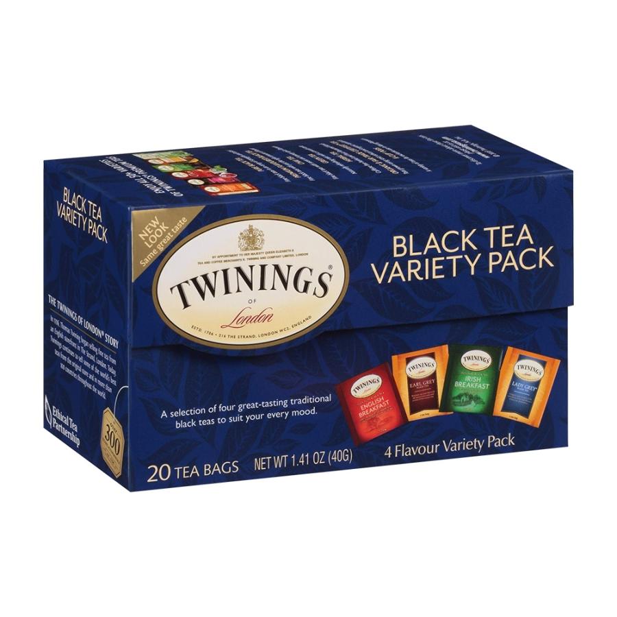 Twiningsブラックティーバラエティパック4味、20ティーバッグ Black Tea Variety Pack 4 Flavours, 20 Tea Bags｜supla