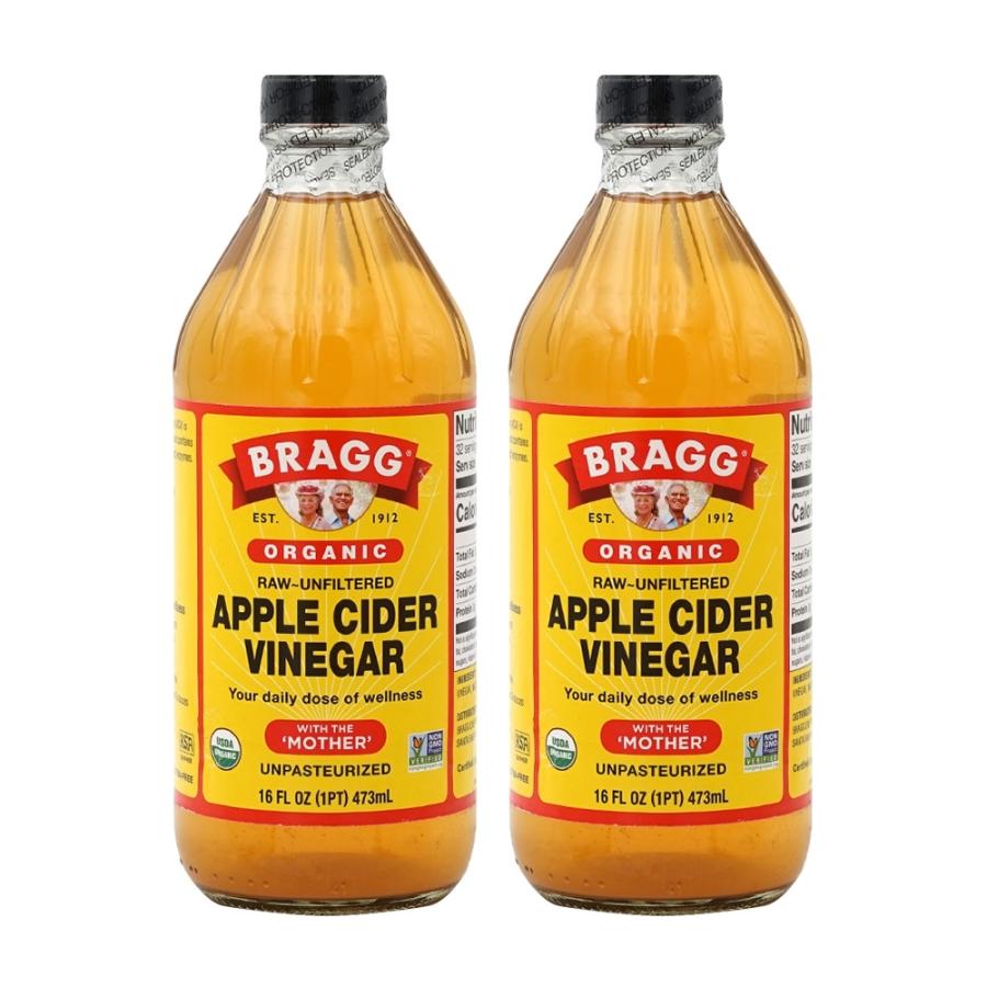 ブラッグ　BRAGG　オーガニックアップルサイダービネガー　473ml×２本