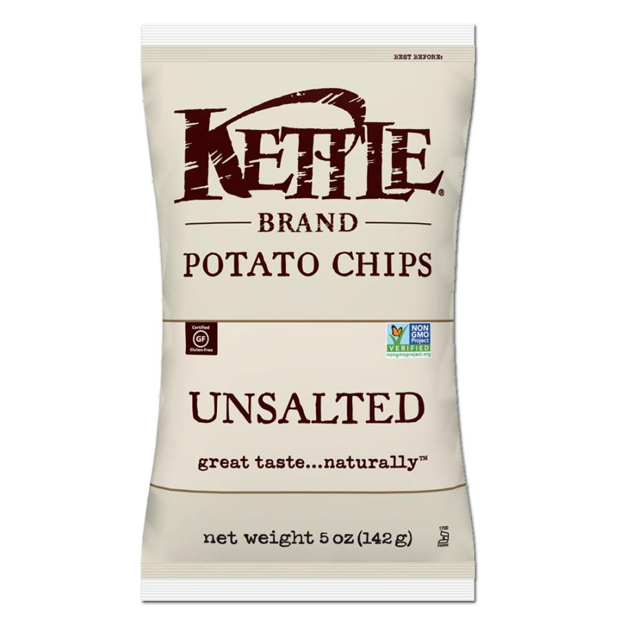 ポテトチップス 無塩 141g ケトル グルテンフリー【Kettle】Potato Chips Unsalted 5 oz