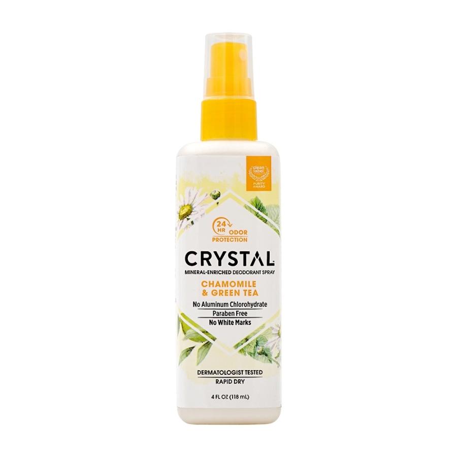 クリスタル デオドラントボディスプレー カモミール&グリーンティー 118ml【Crystal】Deodorant Body Spray