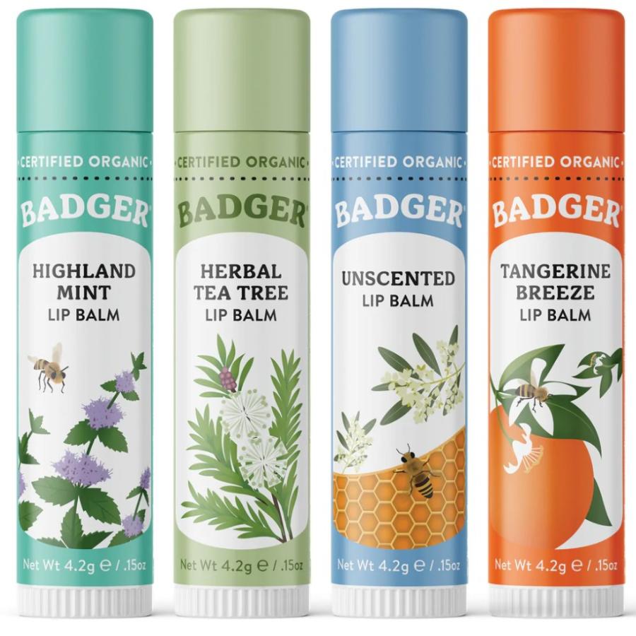 BADGER（バジャー） バジャーリップクリームセットグリーンボックス、4