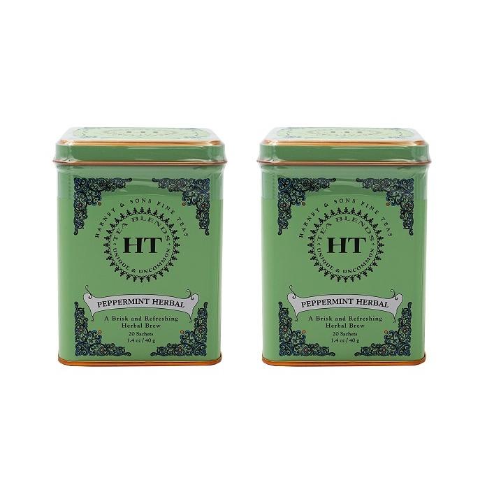 ハーニー&サンズ カフェインフリー ペパーミントハーバル  20個 ティーバック 2個セット Harney & Sons Peppermint Herbal 20Tea 2set