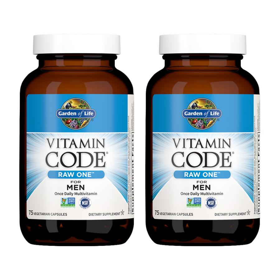 ビタミンコードローワンフォーマン、75ベジカプセル 2個セット Vitamin Code Raw One for Men, 75