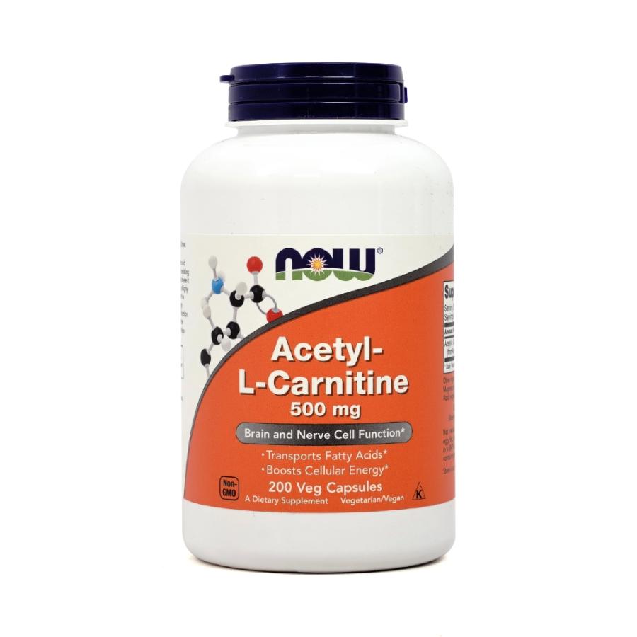 ナウフーズ アセチル-L-カルニチン 500mg 200錠 NOW FOODS 売れ筋 国際ブランド Veg 200 mg 500 Capsules Acetyl-L-Carnitine