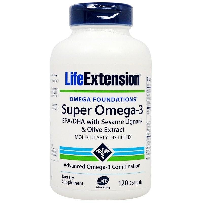 ライフエクステンション スーパーオメガ3（EPA/DHA）120ソフトジェル Life Extension Super Omega-3 EPA & DHA with Sesame Lignans & Olive Extract｜supla｜02