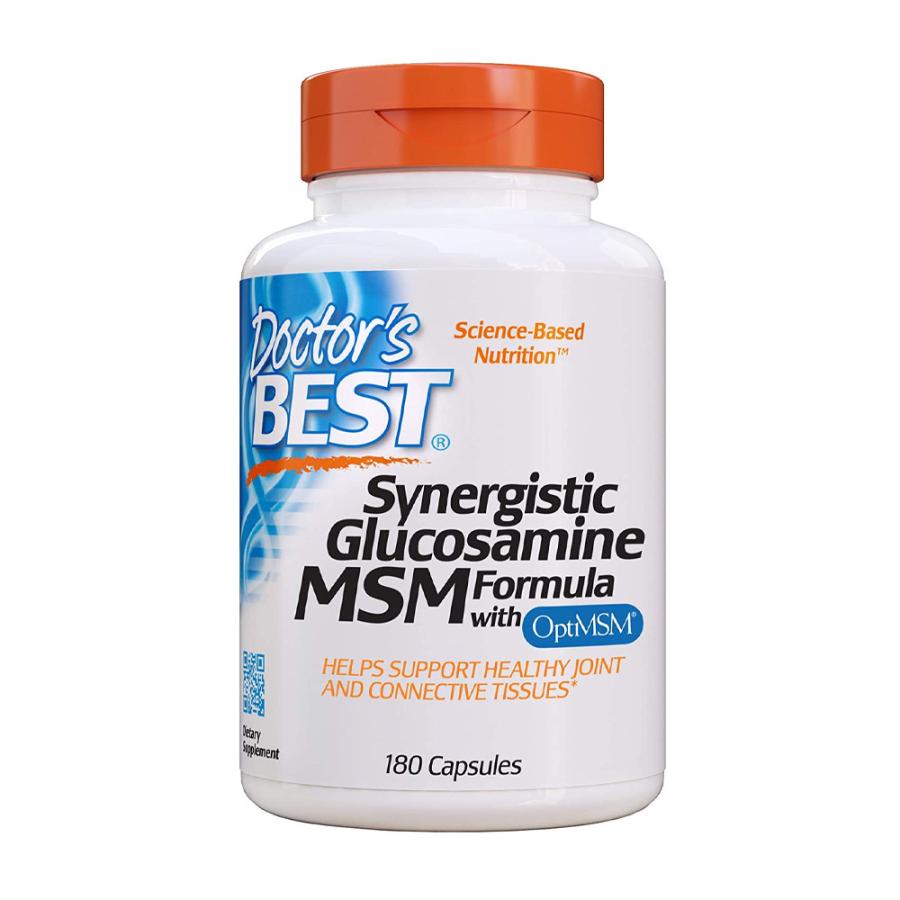 シナジースティックグルコサミンMSMフォーミュラウィズオプティMSM、180カプセル Synergistic Glucosamine MSM ...