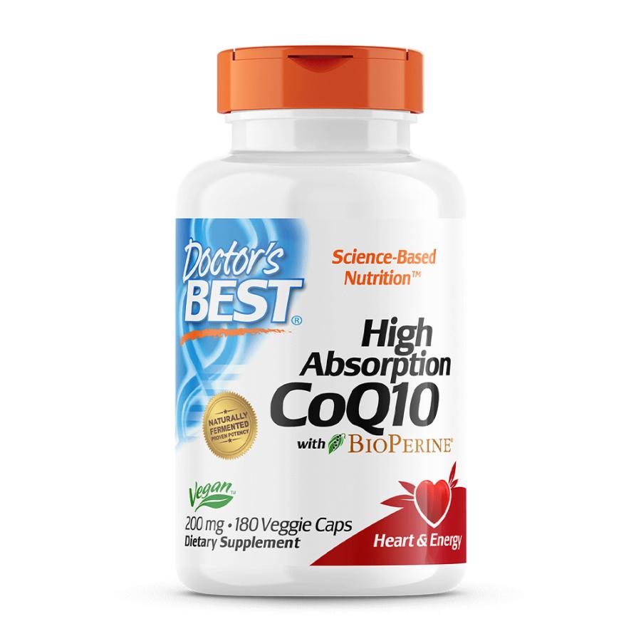 高吸収コエンザイムQ10 with バイオフェリン200 mg、180ベジカプセル　High Absorption CoQ10 with BioPerine 200 mg, 180 Veg Capsules
