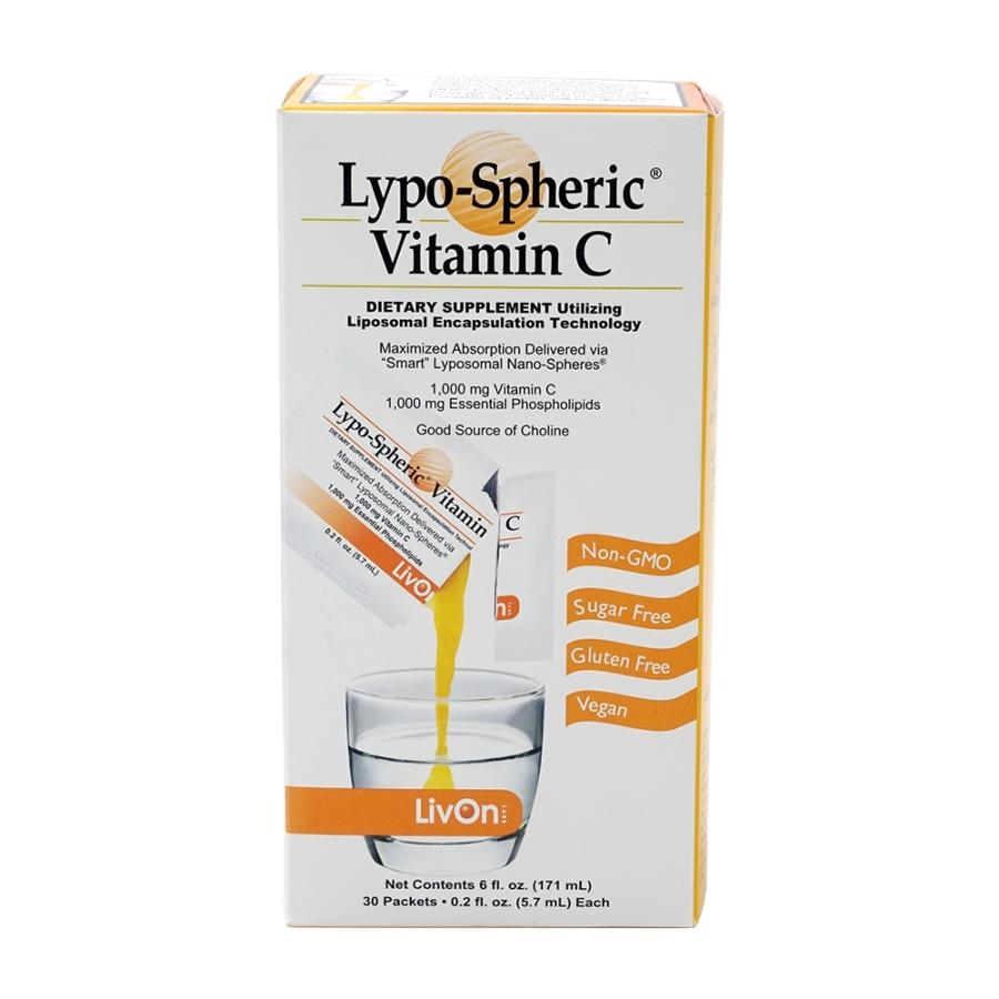 LivOn Labs リポスフェリック ビタミンC 1000mg 30個入り 包み Lypo-Spheric, Vitamin C 1,000 mg 30 Packets｜supla