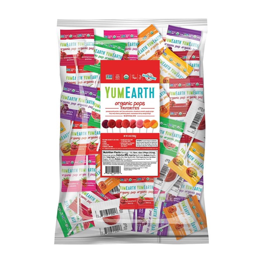 ヤムアース オーガニック フルーツ ロリポップ アソート 2.2kg 【Yum Fruit Lollipops