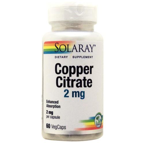 銅 クエン酸銅 2mg 60粒 Solaray ソラレー サプリ サプリメント