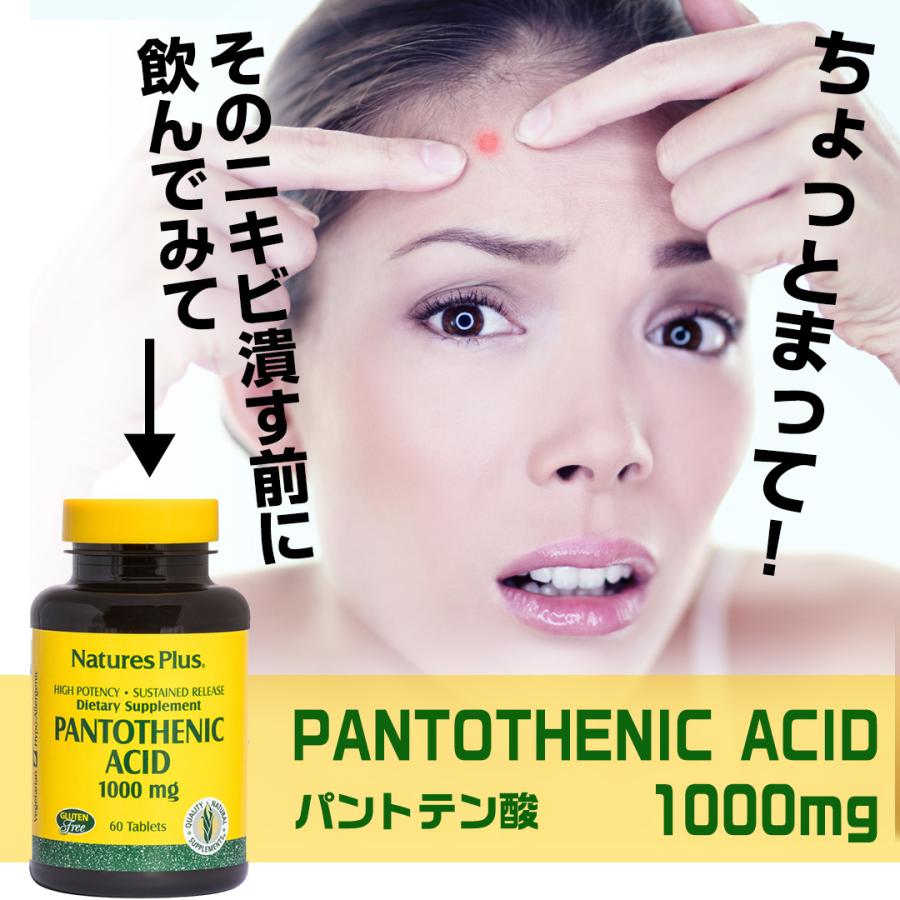 パントテン酸 ビタミンB5  1000mg  タイムリリース型｜suplinx｜02