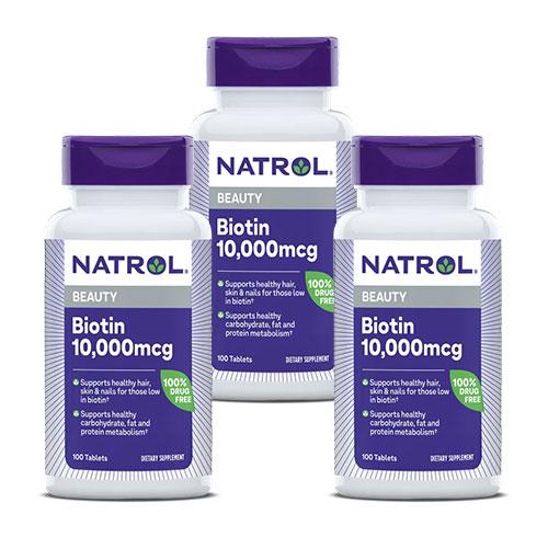 ビオチン  10000mcg 3個セット 100粒 約10ヶ月分  ビタミンH TOP1 の商品画像