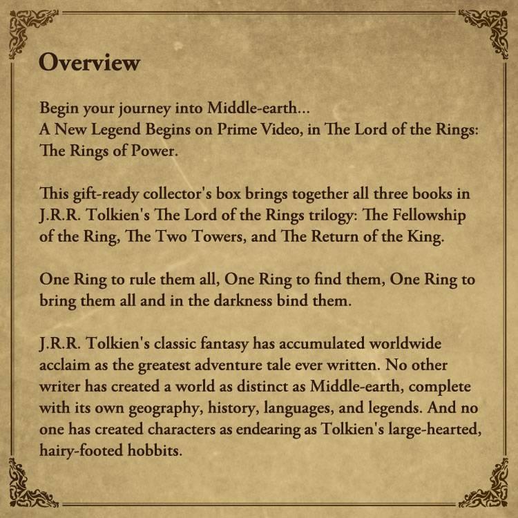 The Lord of the Rings 3巻BOX 洋書 The Lord of the Rings [Three-Volume