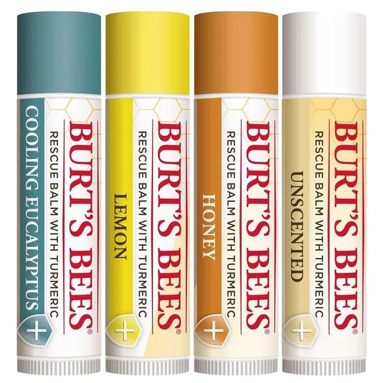 BURT'S BEES（バーツビーズ） レスキュー リップバーム 4本セット 各