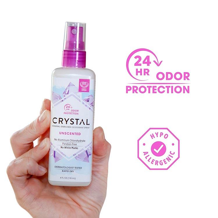 クリスタル ミネラル デオドラント スプレー 無香料 118ml (4floz
